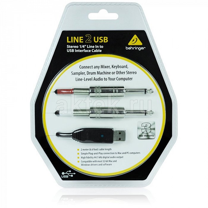 Аудиоинтерфейс BEHRINGER LINE2USB 2