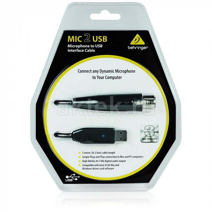 Аудиоинтерфейс BEHRINGER MIC2USB 2