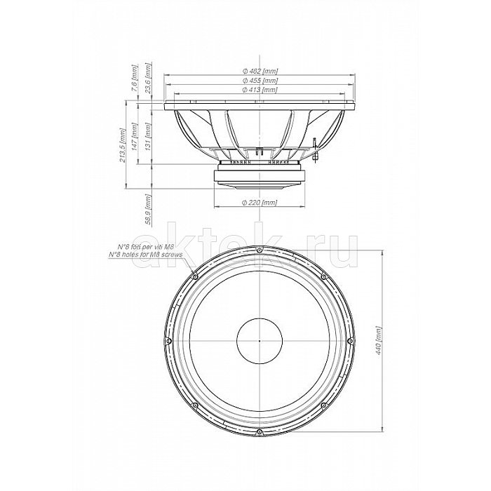 Динамик 18" EIGHTEEN SOUND 18LW1251/8 4
