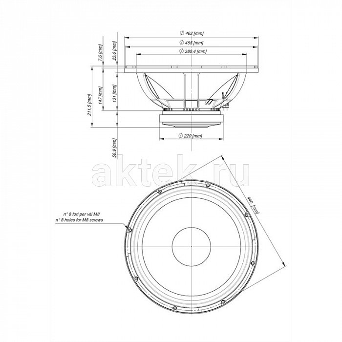 Динамик 18" EIGHTEEN SOUND 18W1001/8 5