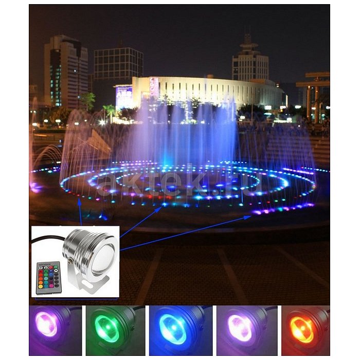 Светодиодная подсветка SkyDisco RGB LED Projector light 12V 10w 4