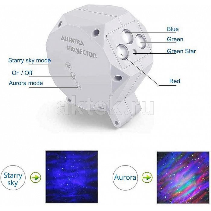 Проектор звездного неба и северного сияния SkyDisco Aurora Stars Wi-FI 3