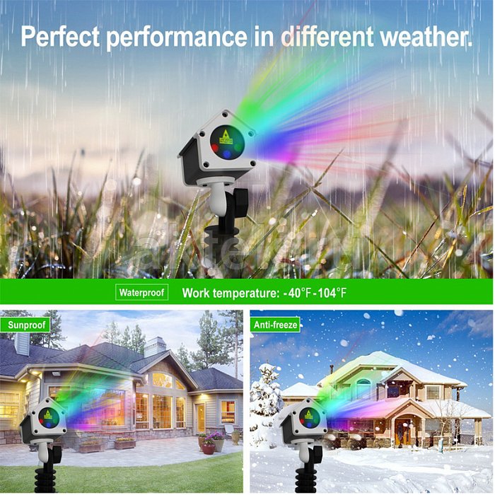 Новогодняя уличная лазерная подсветка SkyDisco Garden RGB 50 3