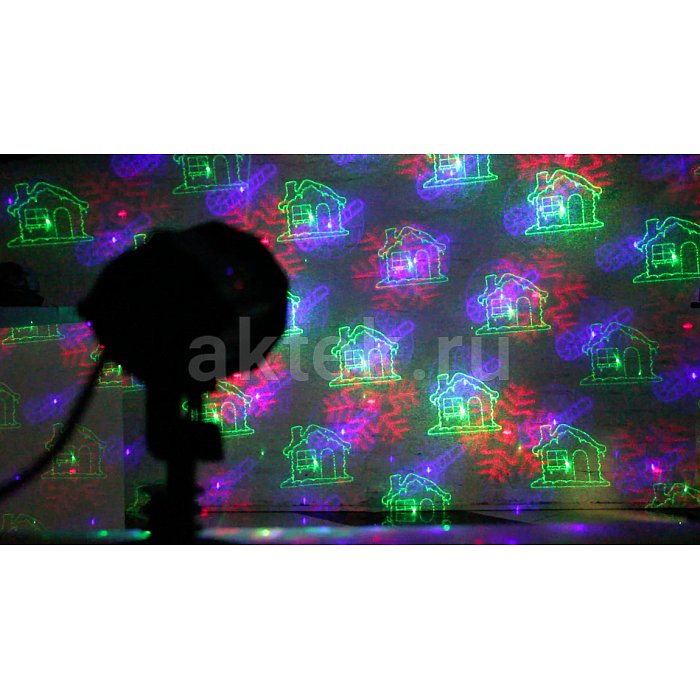 Новогодний лазерный проектор для улицы SkyDisco Garden RGB 50 XMAS 9