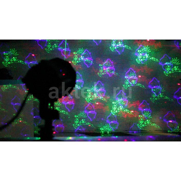 Новогодний лазерный проектор для улицы SkyDisco Garden RGB 50 XMAS 12