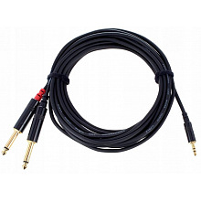 Кабель Skydisco Jack 3.5 "папа" - 2xJack 6.3 "папа" 1,5 м