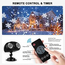 Уличная подсветка SkyDisco LED Double Snow белые снежинки 3