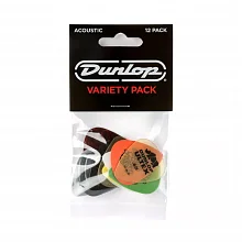 Dunlop PVP112 Variety Acoustic 12Pack медиаторы, нейлон, 12 шт