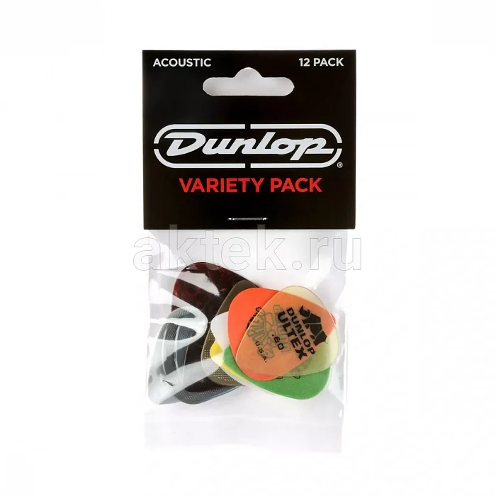 Dunlop PVP112 Variety Acoustic 12Pack медиаторы, нейлон, 12 шт