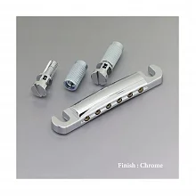 Gotoh GE101A-C алюминиевый струнодержатель Stop Bar, хром, комплект крепежа
