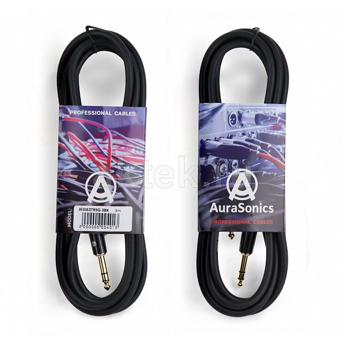 AuraSonics J63J63TRSG-3BK балансный кабель 1/4" Jack TRS 6,3 мм - 1/4"