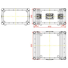 Профессиональная двухдверная стойка Accu case ACF-PW/DDR-PRO6 2