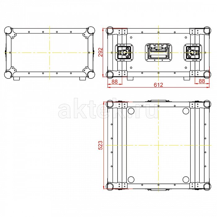 Профессиональная двухдверная стойка Accu case ACF-PW/DDR-PRO6 2