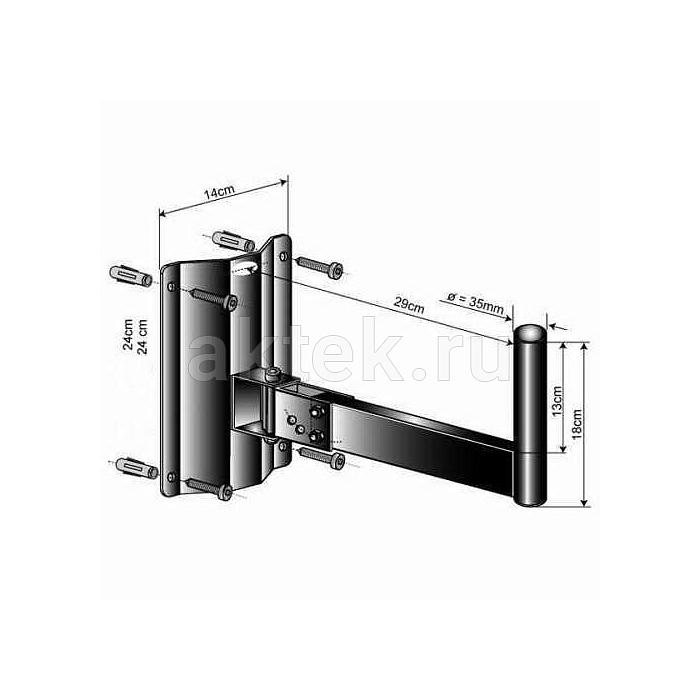 ECO WSS001 кронштейн для акустической системы, 35 кг 3