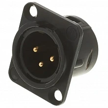 Neutrik NC3MD-L-B-1 панельный разъем XLR male черненый корпус