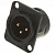 Neutrik NC3MD-L-B-1 панельный разъем XLR male черненый корпус