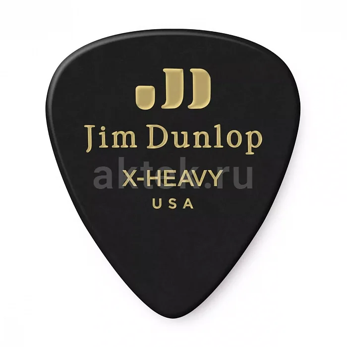 Dunlop 483P03XH Celluloid Black Extra Heavy медиаторы, целлулоид, 12 шт