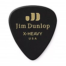Dunlop 483P03XH Celluloid Black Extra Heavy медиаторы, целлулоид, 12 шт