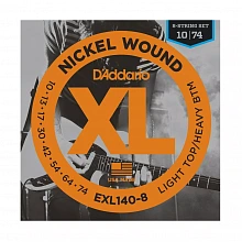 D'Addario EXL140-8 комплект струн, 8 струн, калибр 10-74