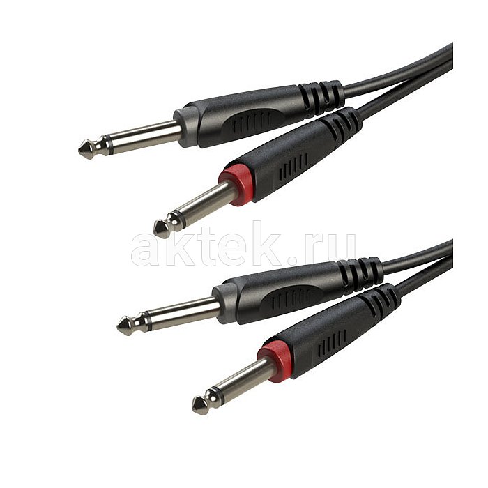 ROXTONE SACC100/2 аудиокабель Jack 6,3–Jack 6,3, 2 м, 2×1×0,14 мм² 2