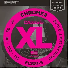 D'Addario ECB81-5 струны для 5-струнной бас-гитары, 45-132