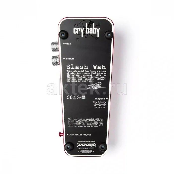 Dunlop SW95 Slash Cry Baby вау-дисторшн, Fasel, 18 В 7