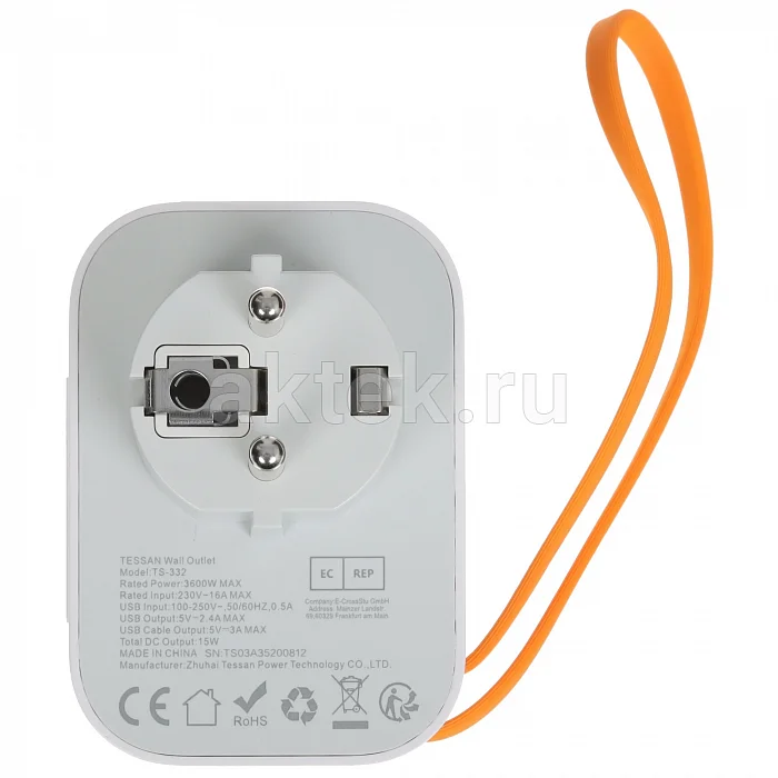 Сетевой фильтр Tessan TS-332 Grey 4