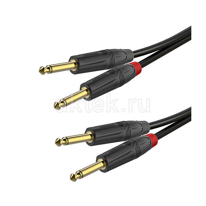 ROXTONE PACC210/0,6 аудиокабель Jack 6,3–Jack 6,3, 0,6 м, 2×2×0,22 мм² 2