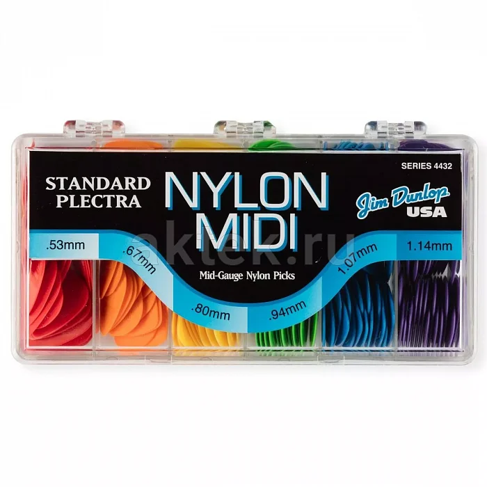 Dunlop 4432 Nylon Midi Standard Display набор медиаторов, нейлон
