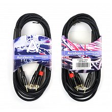 AuraSonics J35Y2RCA-3 аудио Y-кабель jack 3,5 -> 2 x RCA, 3 м