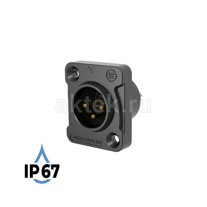 SEETRONIC J3F2C-W-B-67 панельный XLR-разъём male, IP67