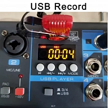 LOMEHO AM-04 аналоговый микшер, 4 каналов, Bluetooth 3