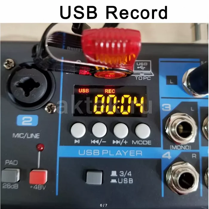 LOMEHO AM-04 аналоговый микшер, 4 каналов, Bluetooth 3