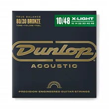 Dunlop DAB1048 80/20 Bronze комплект струн, калибр 10-48, Light