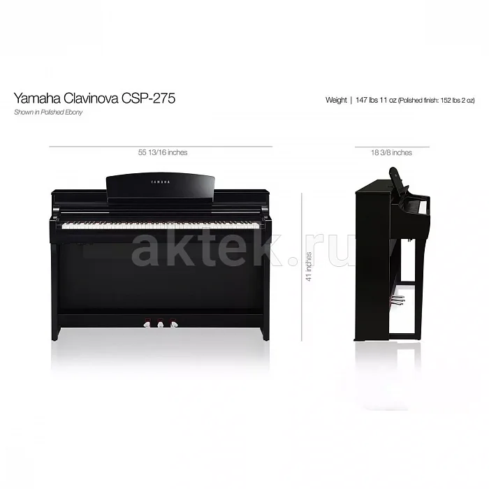 Yamaha CSP-275B цифровое пианино, GrandTouch-S, 256 голосов 7