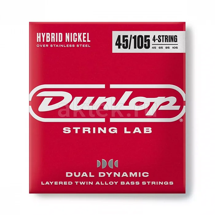 Dunlop DBHYN45105 Dual Dynamic Hybrid Nickel комплект струн, калибр 45-105