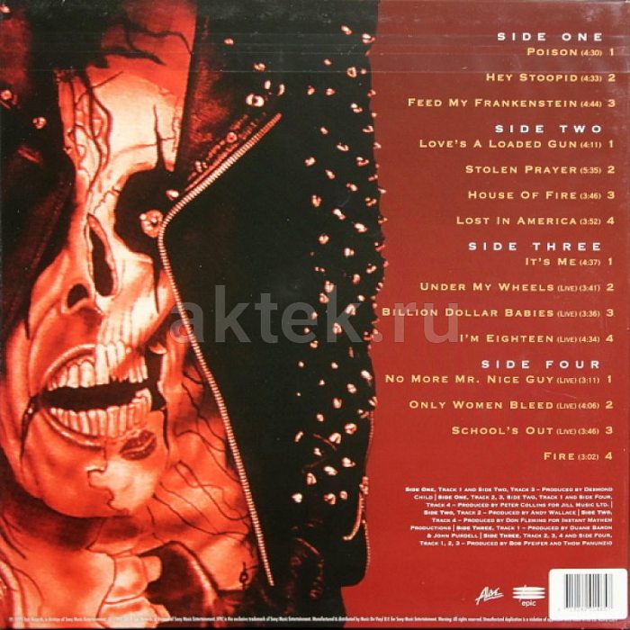 Виниловая пластинка ALICE COOPER - CLASSICKS 180 GRAM BLACK VINYL 12" 2