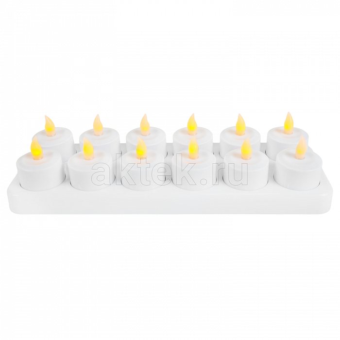 Набор чайных светодиодных свечей на аккумуляторе LED Candle 12 шт. 11