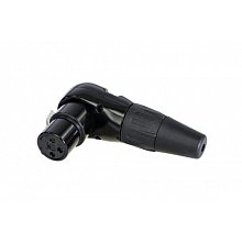 Rean RC3FR-B кабельный разъем XLR female, угловой, 3 контакта, чёрный