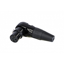 Rean RC3FR-B кабельный разъем XLR female, угловой, 3 контакта, чёрный