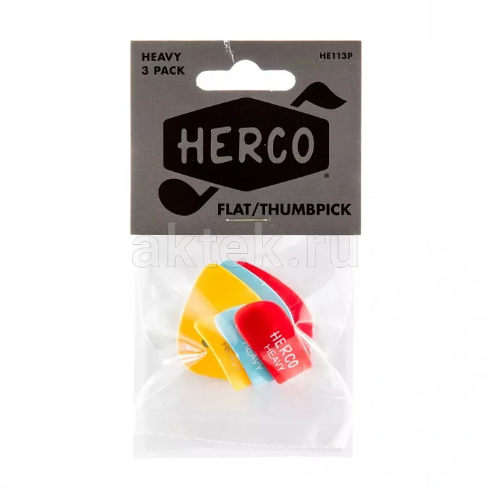 Herco HE113P Thumbpick Heavy 3Pack медиатор-коготь, целлулоид, 3 шт