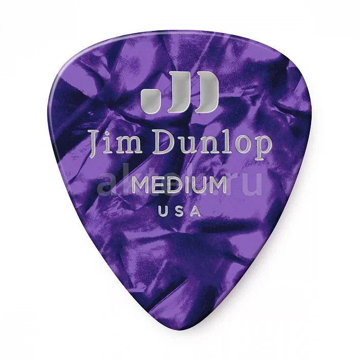 Dunlop 483P13MD Celluloid Purple Pearloid Medium медиаторы, целлулоид, 12 шт