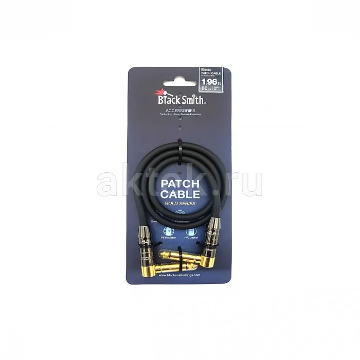 BlackSmith Patch Cable Gold Series 1.96ft патч-кабель Jack, 60 см