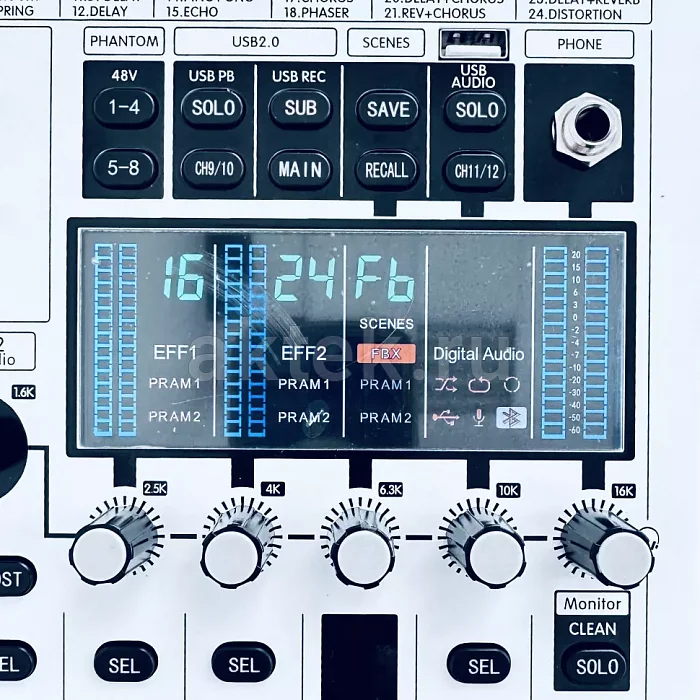 ROSS DG12 цифровой микшер, 10 каналов, Bluetooth 4