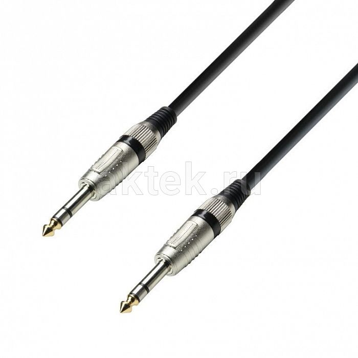 Adam Hall K3 BVV 0150 Black кабель TRS6.3-stereo–TRS6.3-stereo 1.5м