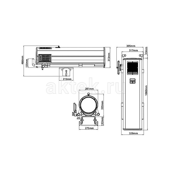 JEG 2200E LED FOLLOW SPOT 1000L следящий прожектор с зумом 5