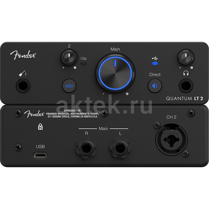 USB-C аудиоинтерфейс Fender Quantum LT2 2x2 2