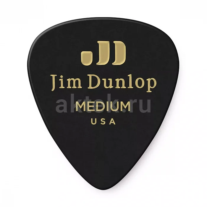 Dunlop 483P03MD Celluloid Black Medium 12Pack медиаторы, целлулоид, 12 шт