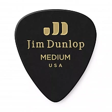 Dunlop 483P03MD Celluloid Black Medium 12Pack медиаторы, целлулоид, 12 шт