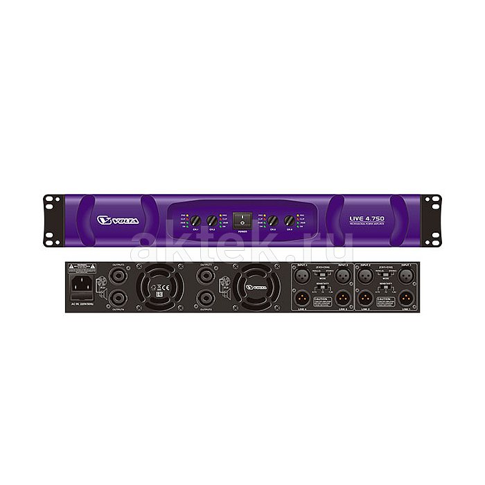 VOLTA LIVE 4.750 концертный усилитель мощности, 4×750 Вт, 4 канала 2